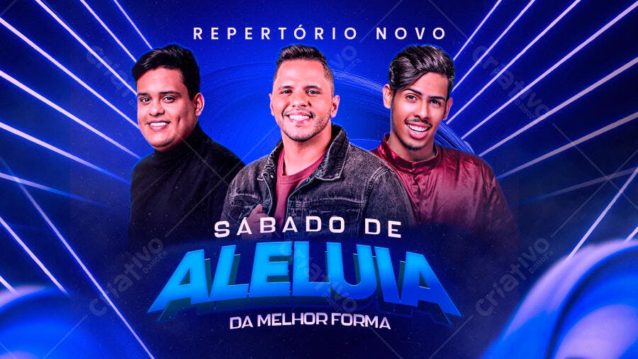 Flyer Sábado de Aleluia PSD Editável