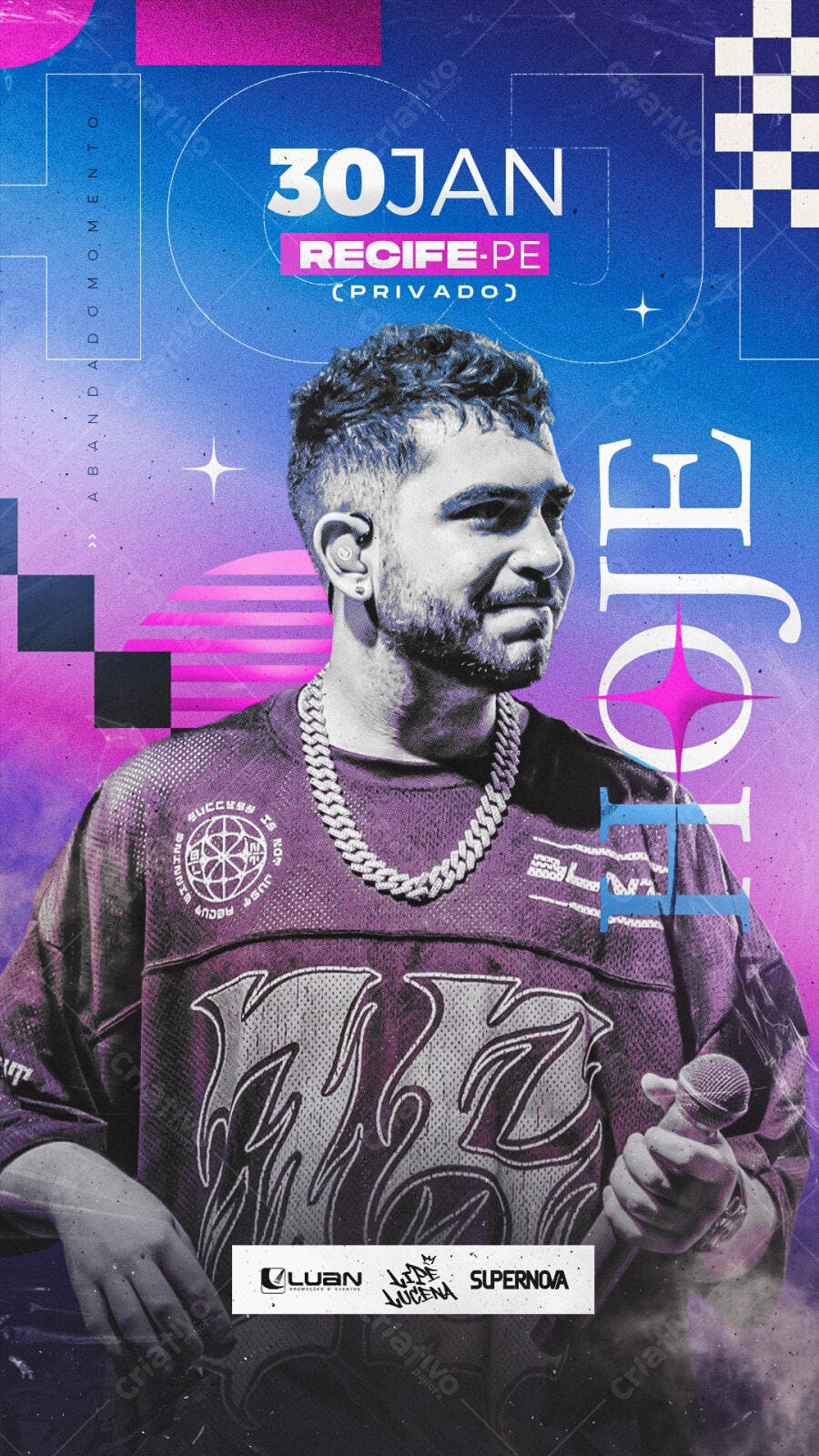 Flyer para Show Musical 30 de Janeiro PSD Editável