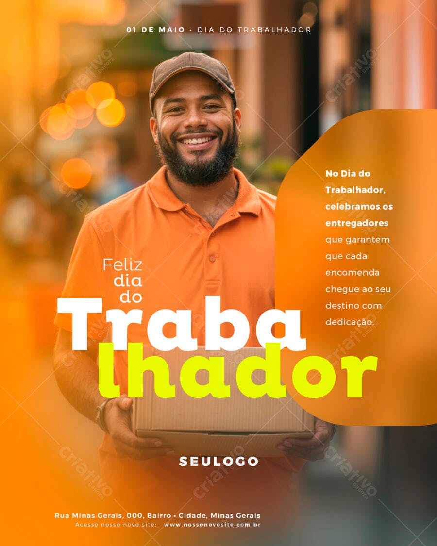 Flyer Dia do Trabalhador PSD Editável