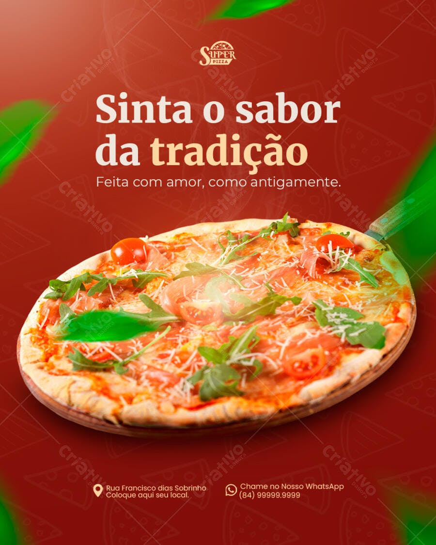 Flyer para Pizzaria PSD Editável