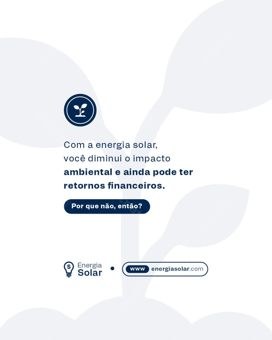 Post para Energia Solar PSD Editável