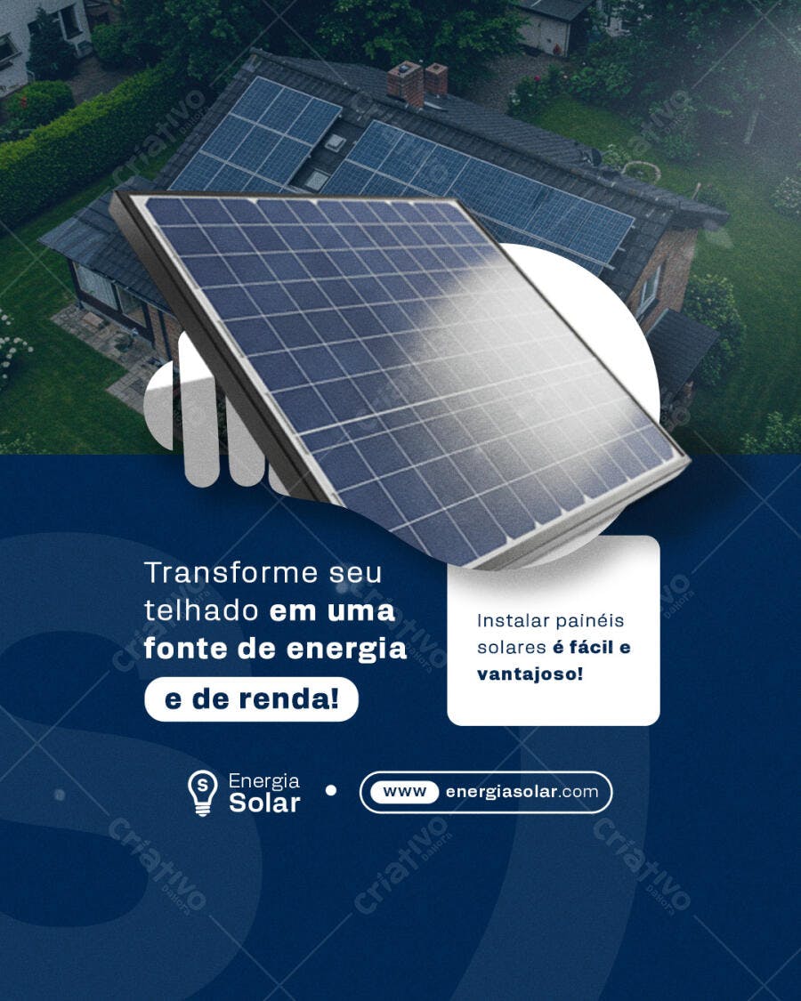 Flyer Energia Solar PSD Editável