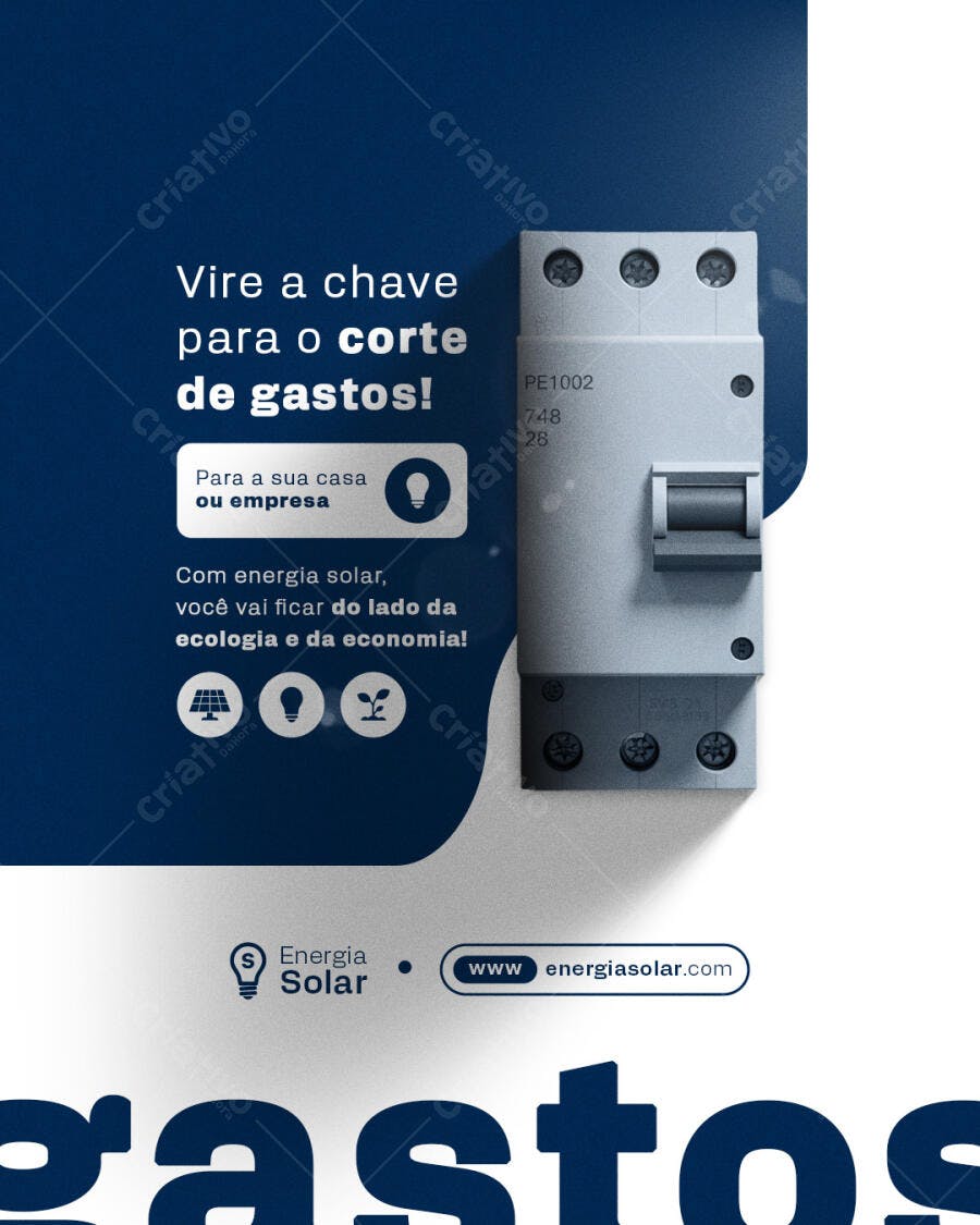 Flyer Energia Solar PSD Editável