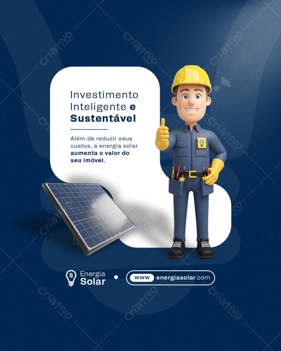 Banner Energia Solar PSD Editável