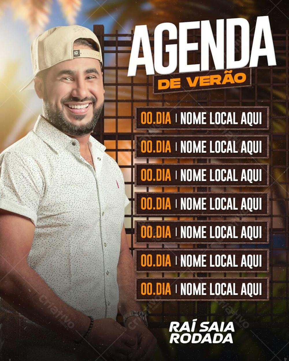 Flyer Agenda PSD Agenda de Verão Raí - FEED