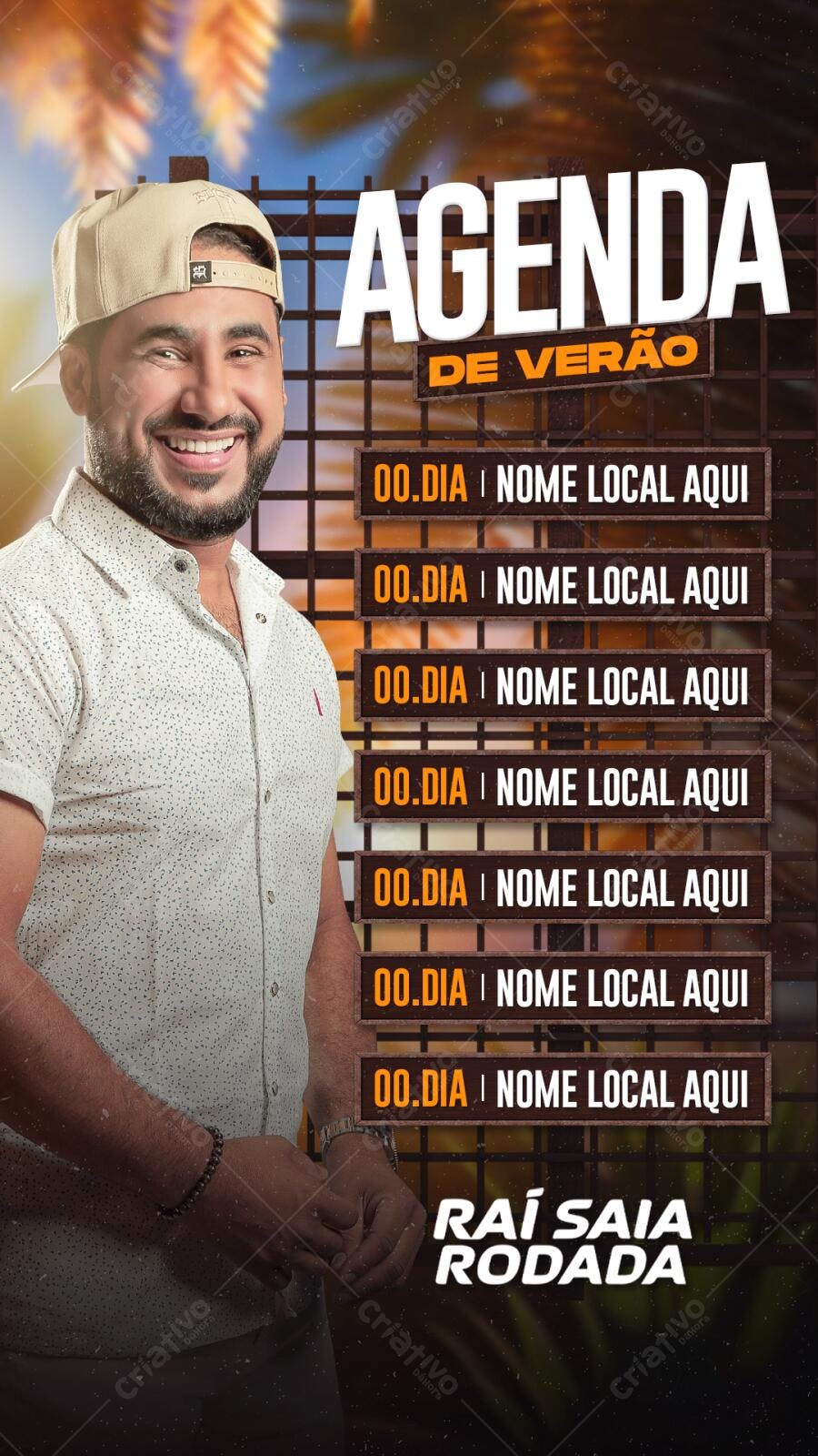 Flyer Agenda de Verão PSD Editável