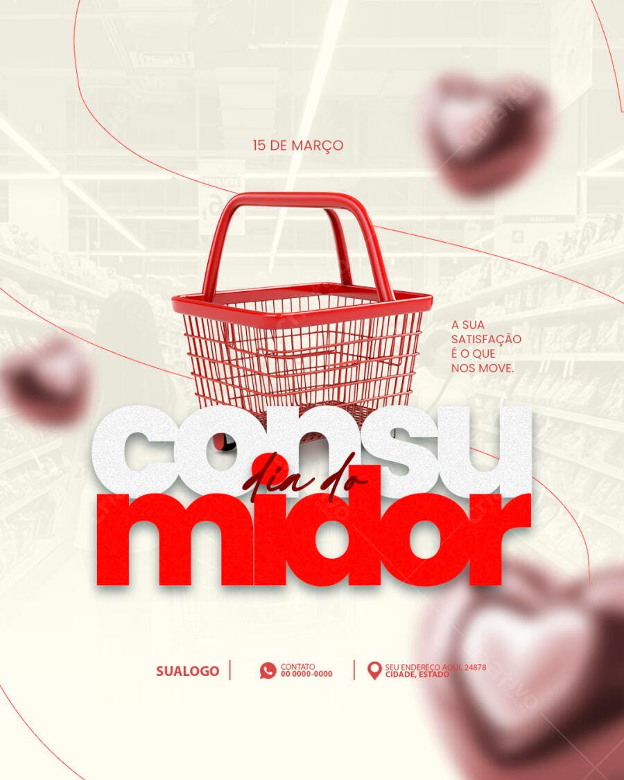 Flyer Dia do Consumidor 15 de Março PSD Editável