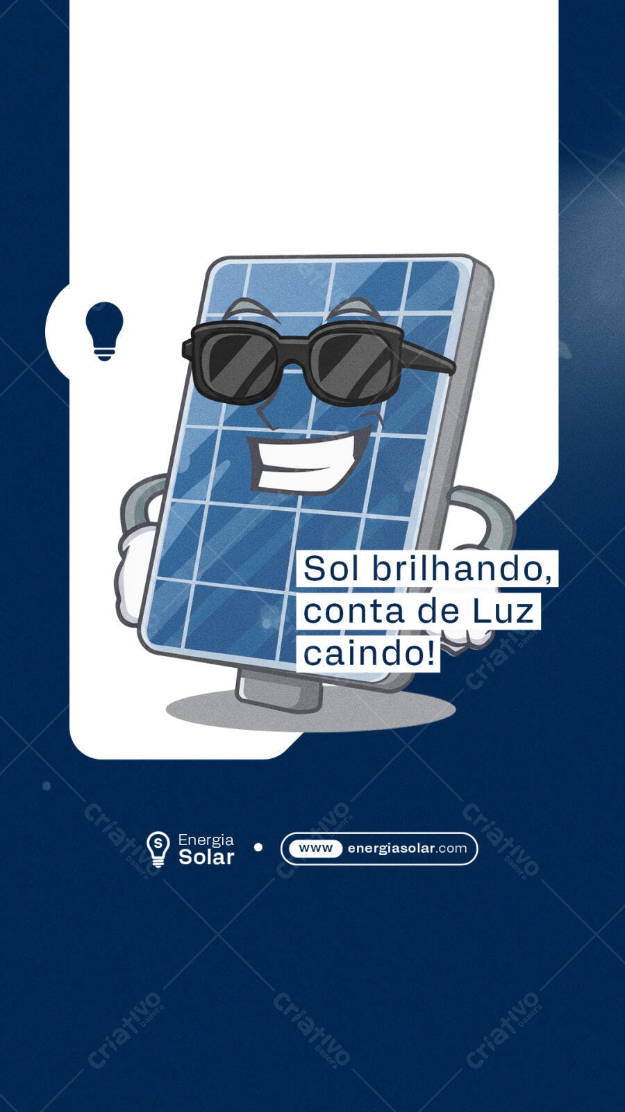 Post para Redes Sociais Energia Solar PSD Editável