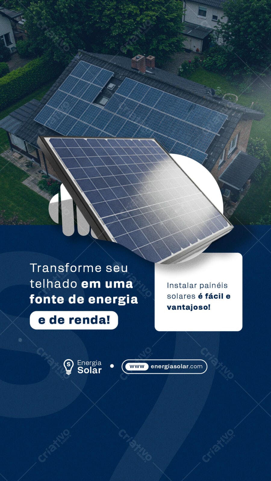 Post para Energia Solar PSD Editável