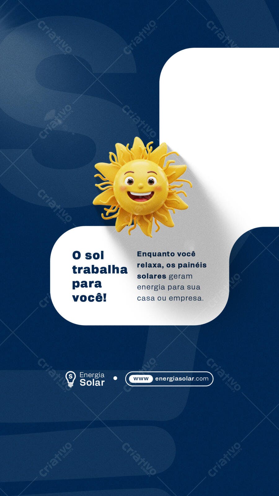 Postagem Instagram Energia Solar PSD Editável