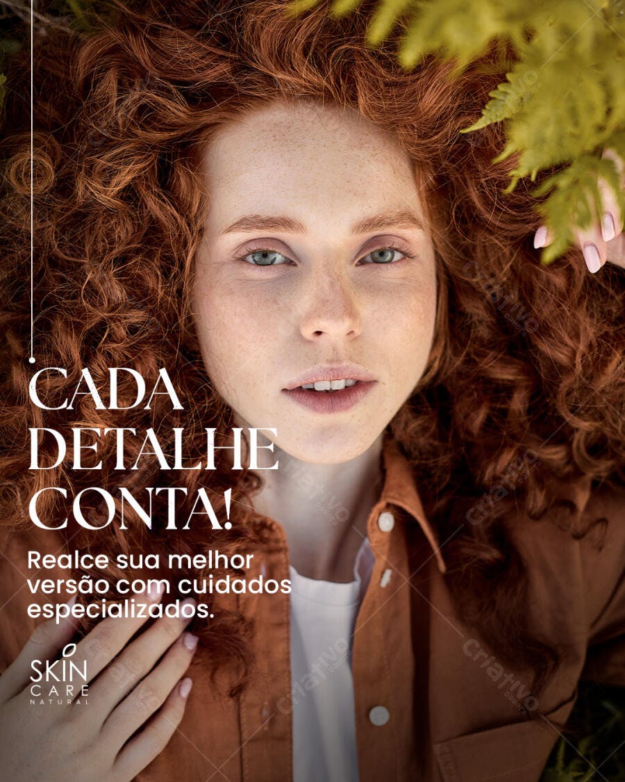 Post para Skincare com modelo PSD Editável