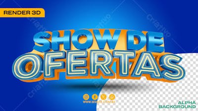 Selo 3D Show de Ofertas Render Para Composição