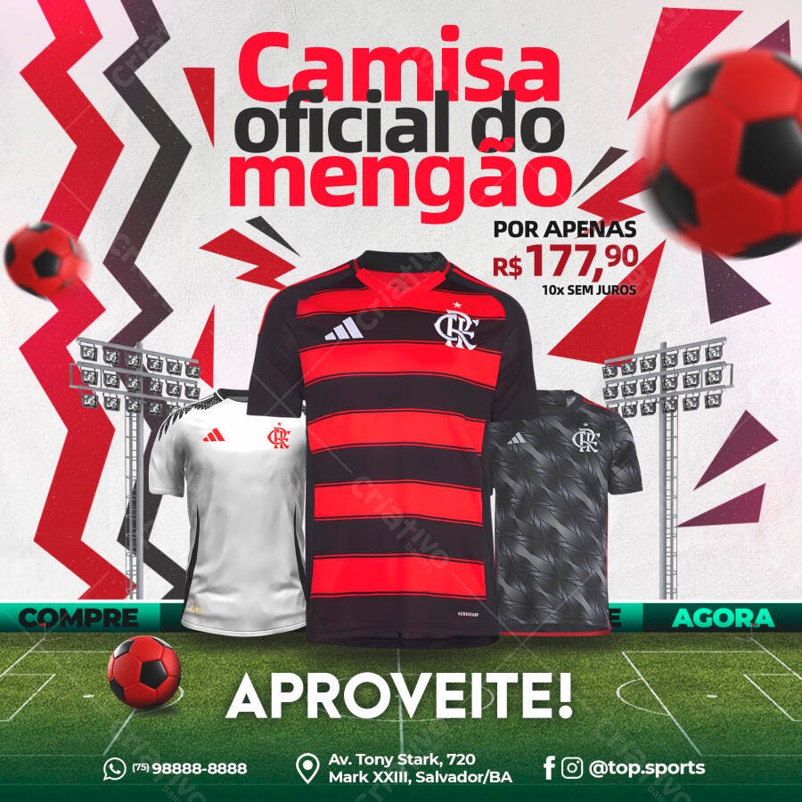 Camisa Flamengo PSD Editável