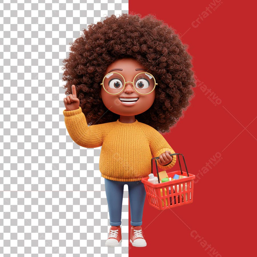 Personagem Cartoon Ilustração PSD Editável