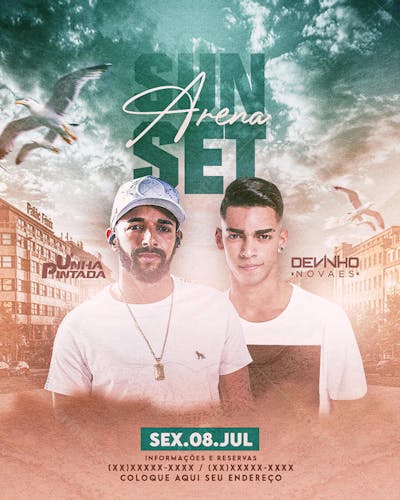 FLYER DE SHOWS FESTA MUSICA SUNSET 2025