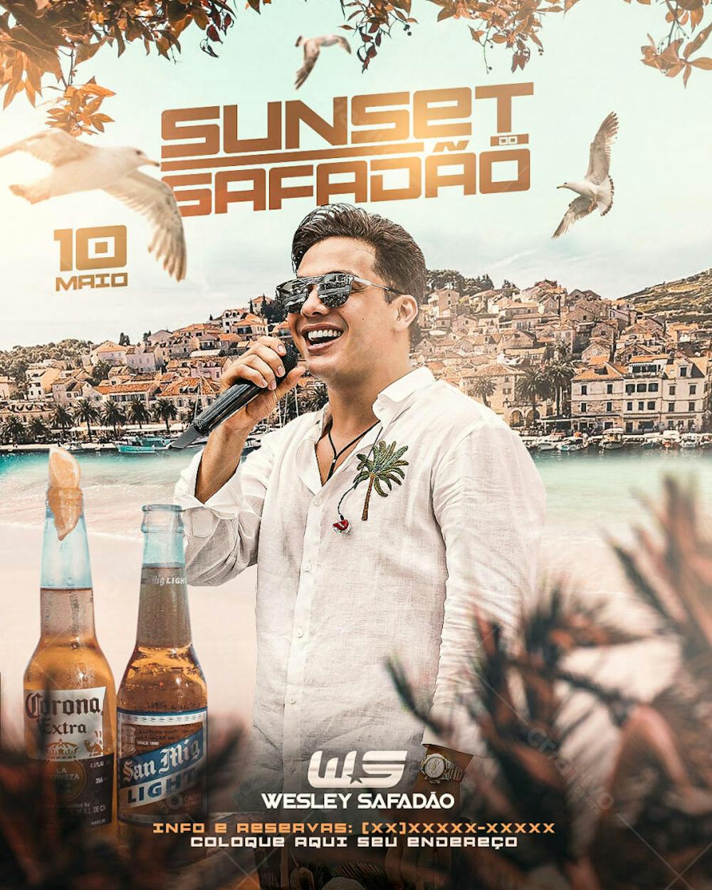 FLYER DE SHOWS FESTA MUSICA SUNSET 2025