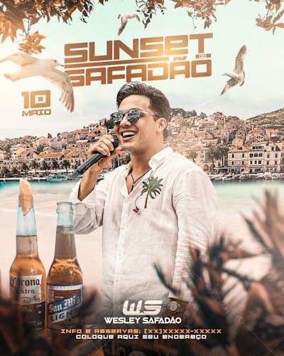 FLYER DE SHOWS FESTA MUSICA SUNSET 2025