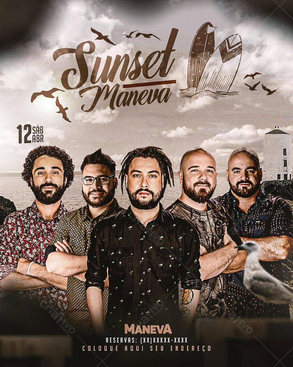 FLYER DE SHOWS FESTA MUSICA SUNSET 2025