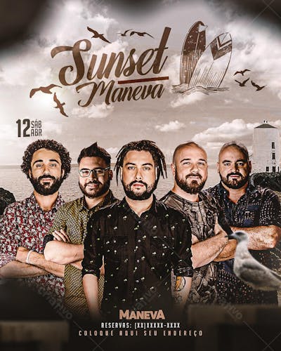 FLYER DE SHOWS FESTA MUSICA SUNSET 2025