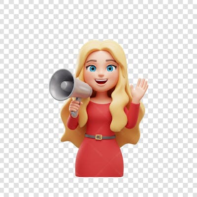 PNG | Personagem 3D Consumidora