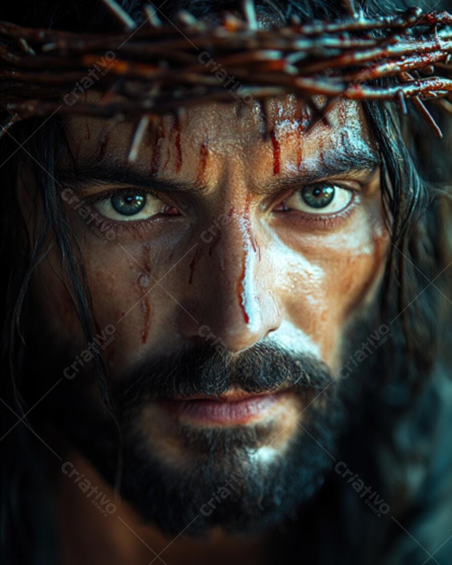 Jesus Cristo Coroa de Espinhos Sangue