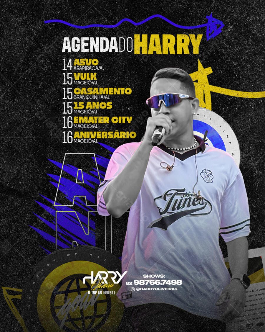 Flyer Agenda do Harry PSD Editável
