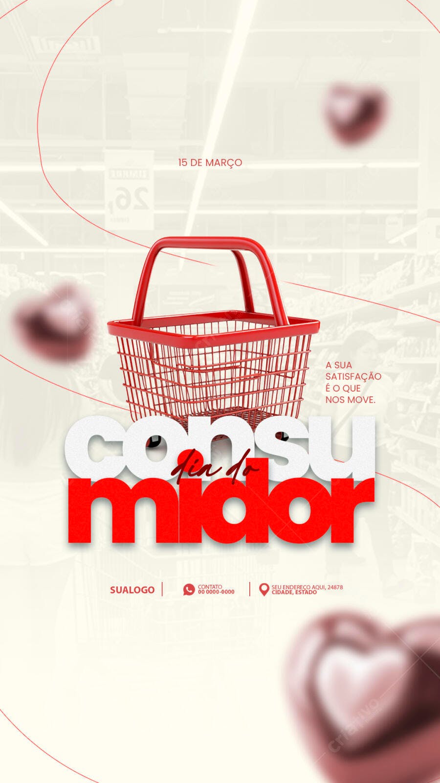 Flyer Dia do Consumidor 15 de Março PSD Editável