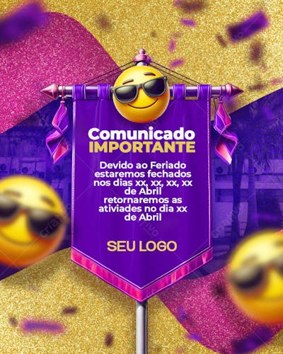 comunicado de feriado 2025 folga
