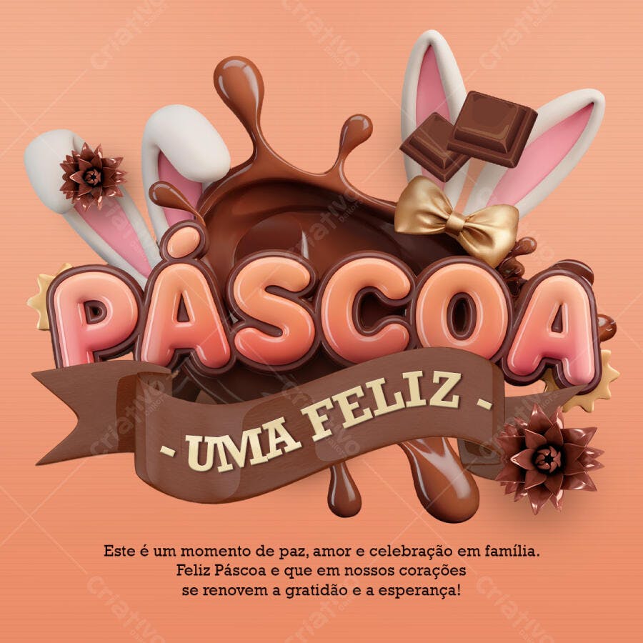 Flyer Páscoa PSD Editável