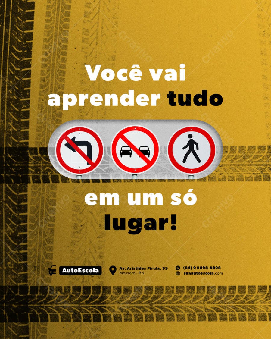 Flyer para Autoescola PSD Editável