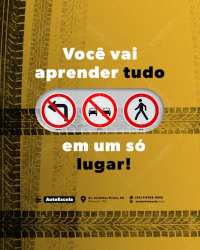 AUTO ESCOLA FLYER POST EDITAVEL