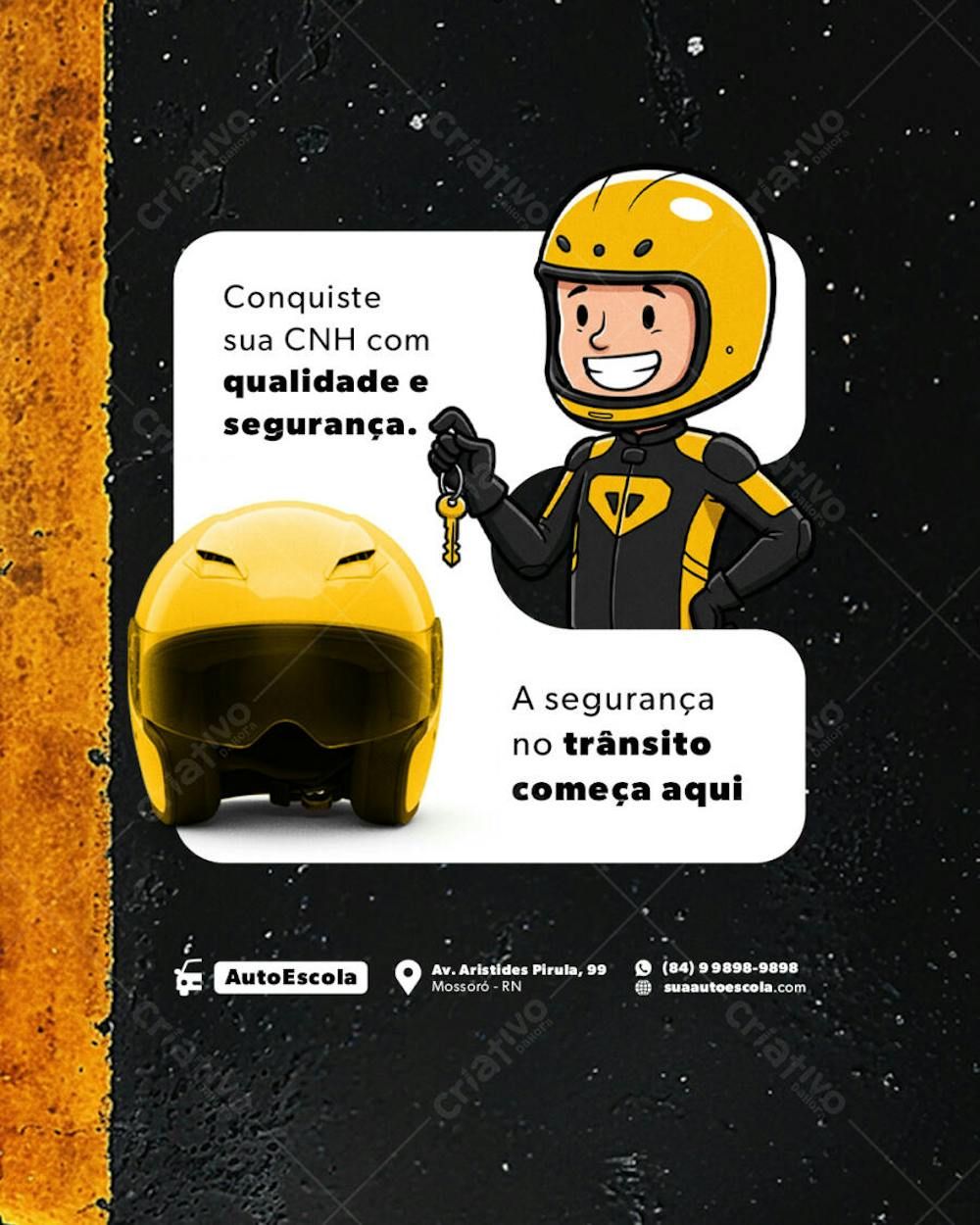 AUTO ESCOLA FLYER POST EDITAVEL