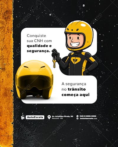 AUTO ESCOLA FLYER POST EDITAVEL