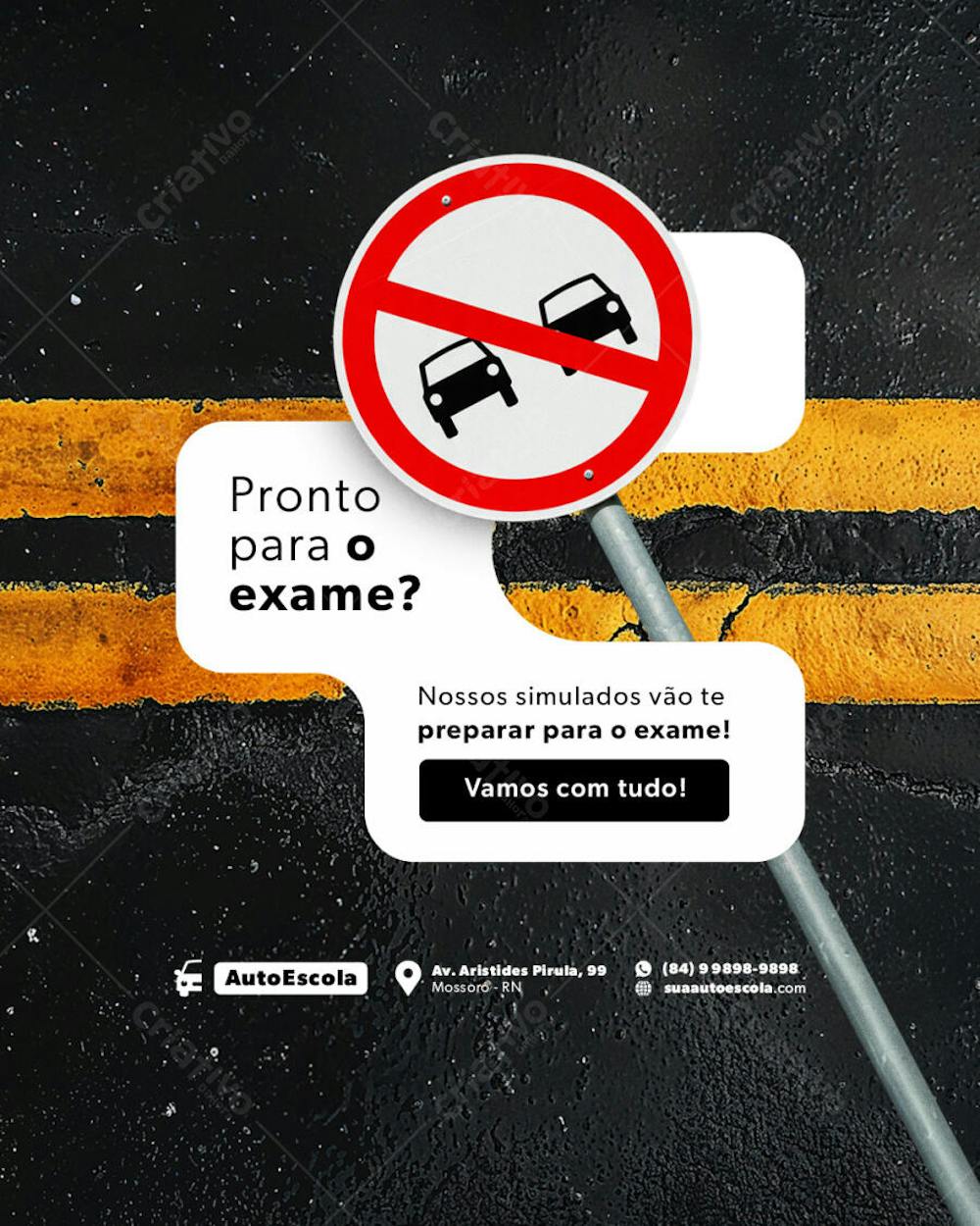 AUTO ESCOLA FLYER POST EDITAVEL