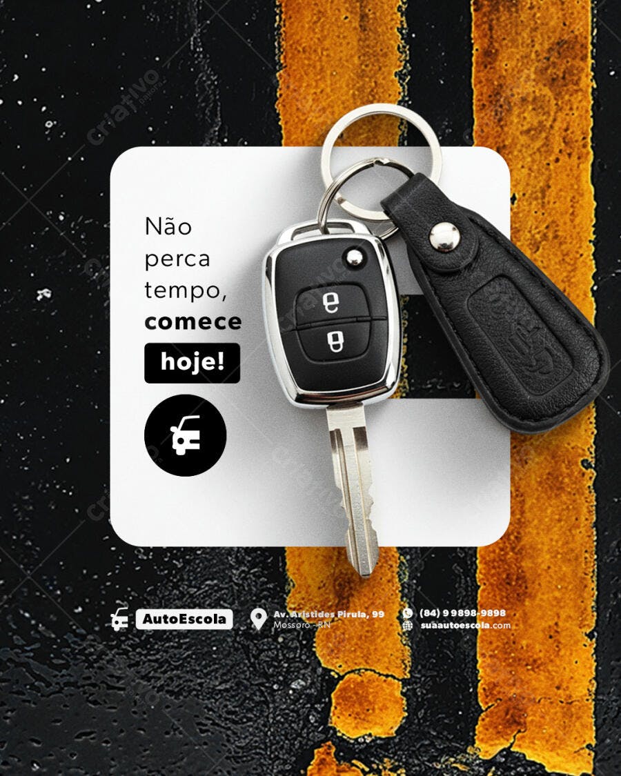 Cartão de Visita Autoescola PSD Editável
