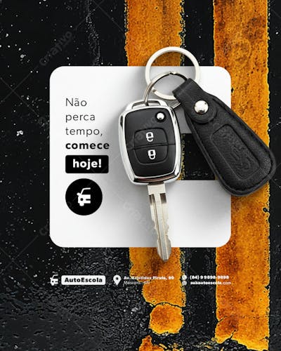 AUTO ESCOLA FLYER POST EDITAVEL