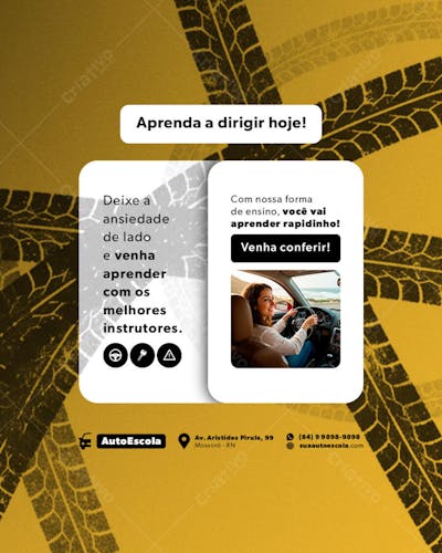 AUTO ESCOLA FLYER POST EDITAVEL