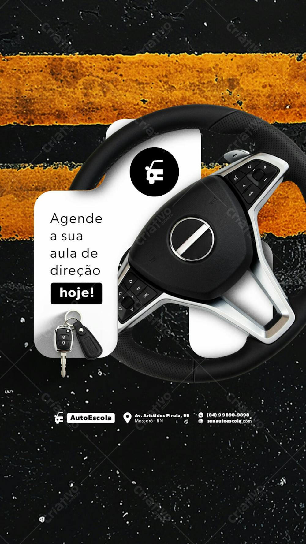 AUTO ESCOLA FLYER STORY EDITAVEL