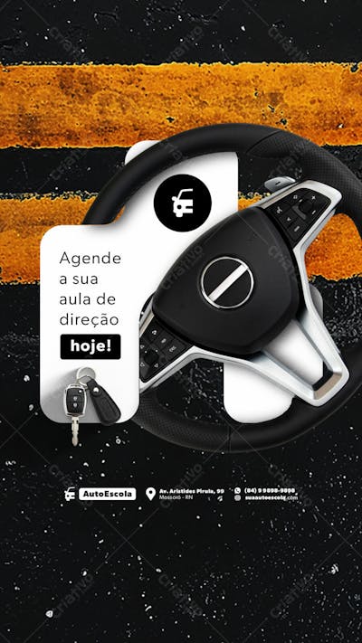 AUTO ESCOLA FLYER STORY EDITAVEL