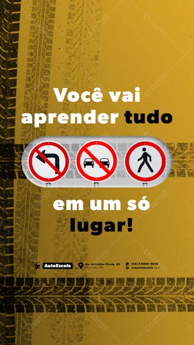 AUTO ESCOLA FLYER STORY EDITAVEL