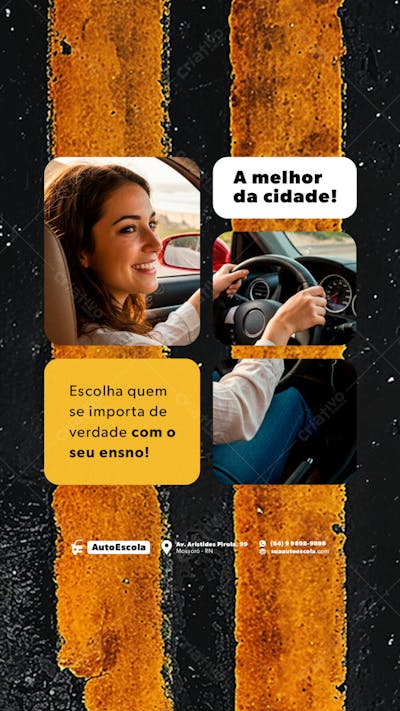 AUTO ESCOLA FLYER STORY EDITAVEL