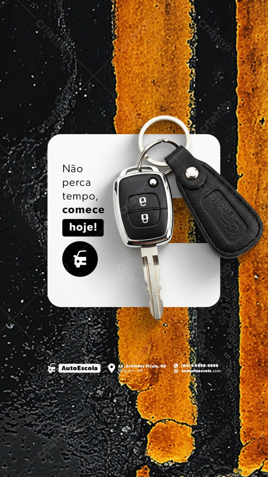 Cartão de Visita Autoescola PSD Editável