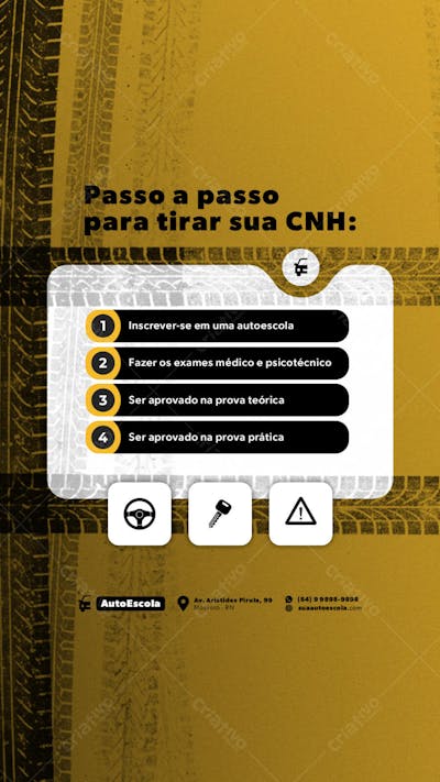 AUTO ESCOLA FLYER STORY EDITAVEL