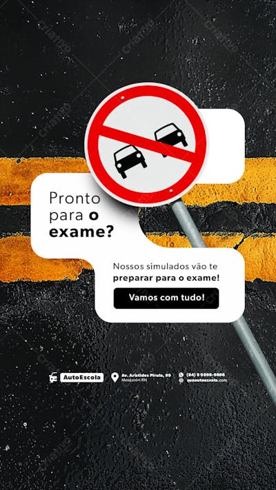AUTO ESCOLA FLYER STORY EDITAVEL