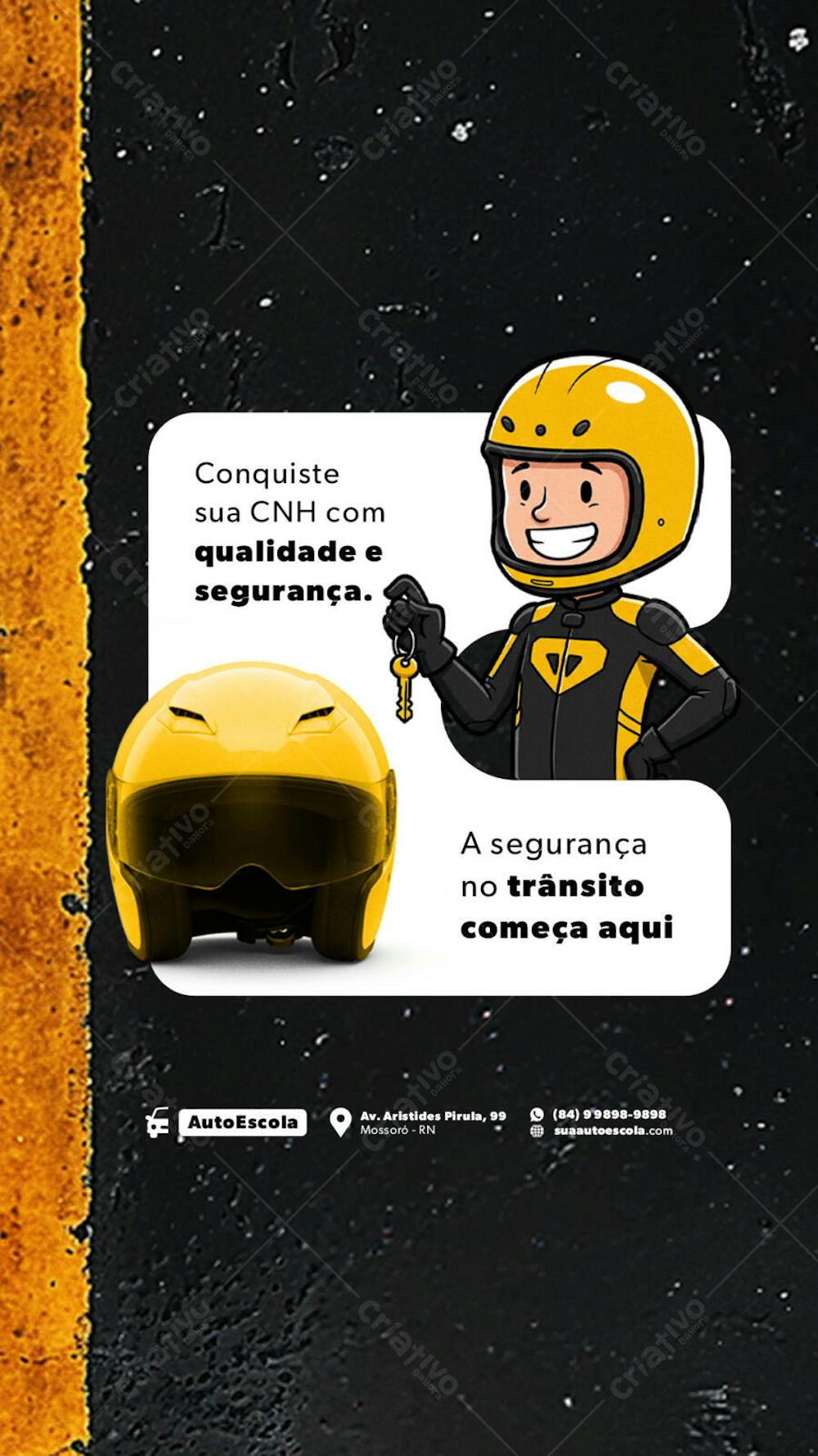 AUTO ESCOLA FLYER STORY EDITAVEL