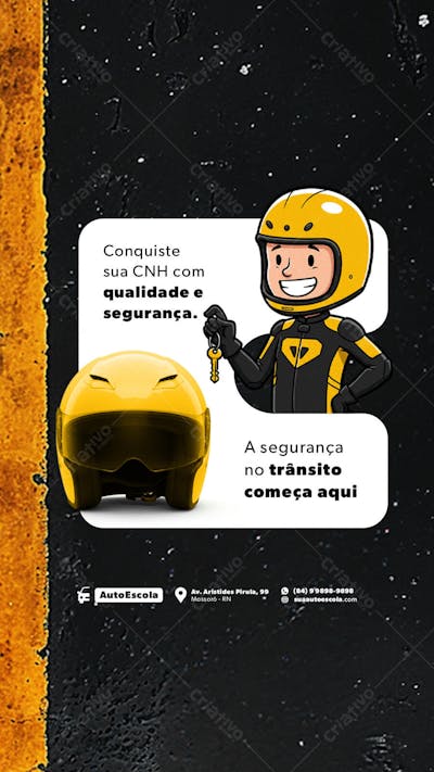 AUTO ESCOLA FLYER STORY EDITAVEL