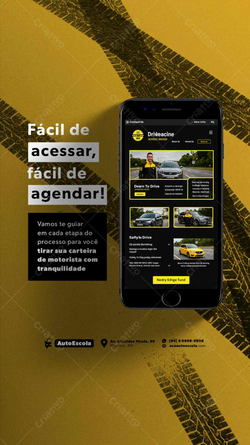 AUTO ESCOLA FLYER STORY EDITAVEL