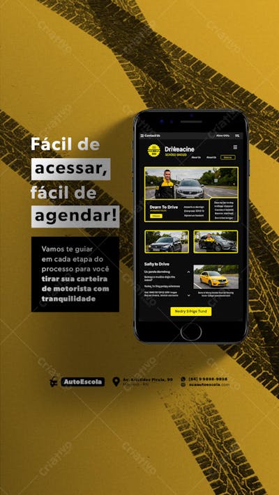 AUTO ESCOLA FLYER STORY EDITAVEL