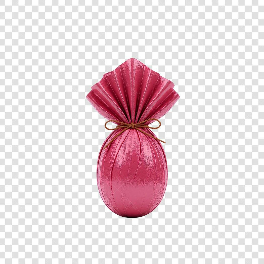 Mockup Ovo de Páscoa Rosa PNG com fundo transparente