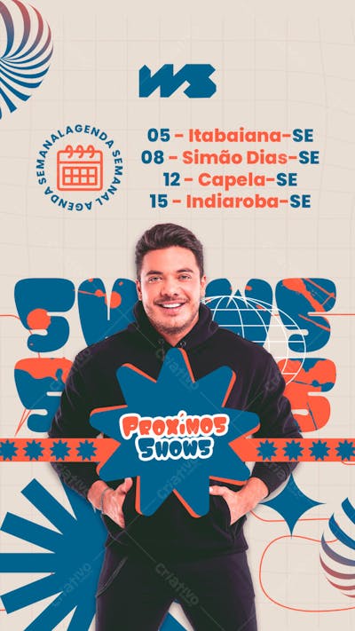 FLYER AGENDA SEMANAL FEED,STORY,CAPA YOUTUBE PSD EDITAVEL